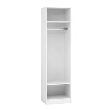 Artiss 2-Piece Wardrobe Clothes Storage Organiser with Shelves and Hanging Rod 185cm White for Bedroom Storage