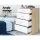 Artiss 4 Drawer Chest, Melamine Finish, White & Oak, 70x40x93cm - Stylish & Durable Storage Solution