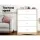 Artiss 4 Drawer Chest, Melamine Finish, White & Oak, 70x40x93cm - Stylish & Durable Storage Solution