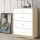 Artiss 4 Drawer Chest, Melamine Finish, White & Oak, 70x40x93cm - Stylish & Durable Storage Solution