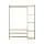 Artiss Clothes Rack Wardrobe, Bamboo, Walnut, 110x30x150cm, Adjustable Shelves &amp; Hanging Rail, Portable &amp; Durable