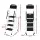 Giantz 4 Step Ladder - Steel, Foldable, Multi-Purpose, 150kg Capacity, Non-Slip Feet, Tool Bag, Safety Handrails