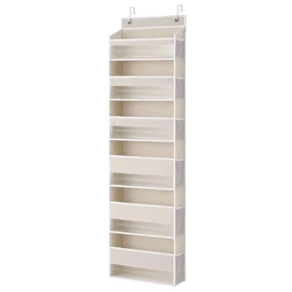 Artiss 6-Tier Over Door Storage Organiser 12 Pockets Beige