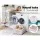 Artiss 5-Drawer Storage Cabinet, Paulownia Wood, 47x30x82cm, White, Rustic Chic Design, No Assembly Needed