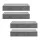 Artiss Under Bed Storage Bags Set of 4 90L Grey with Clear PVC Tops