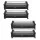 Artiss Under Bed Storage Containers 4-Piece with Wheels Black