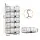 Artiss 5 Tier Stackable Closet Organiser Hanging Shelves with Wire Storage Bins Modular Iron 40x30x110cm