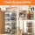 Artiss 5 Tier Stackable Closet Organiser Hanging Shelves with Wire Storage Bins Modular Iron 40x30x110cm