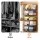 Artiss 5 Tier Stackable Closet Organiser Hanging Shelves with Wire Storage Bins Modular Iron 40x30x110cm