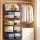 Artiss 5 Tier Stackable Closet Organiser Hanging Shelves with Wire Storage Bins Modular Iron 40x30x110cm