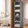 Artiss Hanging Closet Organiser 5 Tier 104cm Vertical Wardrobe Storage Grey Open Front Collapsible
