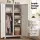 Artiss Freestanding 2-Door Steel Wardrobe Cabinet Lockable Hanging Rail Shelves Cream White Storage Closet