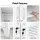 Artiss Freestanding 2-Door Steel Wardrobe Cabinet Lockable Hanging Rail Shelves Cream White Storage Closet