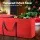 Jingle Jollys Christmas Tree Storage Bag Red 8ft Thick Oxford Fabric, Dual Handles, Large Capacity, Sturdy Zipper