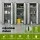 Gardeon Outdoor Storage Cabinet Vertical Garden Shed Lockable Galvanised Steel 3 Adjustable Shelves Black