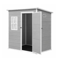 Giantz Garden Shed 1.87m x 1.28m Resin Storage with Ventilated Panels Grey