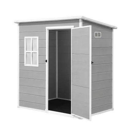 Giantz Garden Shed 1.87m x 1.28m Resin Storage with Ventilated Panels Grey
