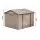 Giantz 3 x 3m Garden Shed Galvanised Steel with Sloped Roof Lockable Doors and Four Air Vents Brown