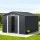Giantz 3x3M Garden Shed Outdoor Storage Workshop, Galvanised Steel, Double Sliding Doors, Lock, Air Vents, Grey