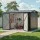 Giantz Garden Shed 3m x 2.18m Outdoor Storage with Sloped Roof, Lockable Double Doors and Four Vents Grey