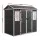 Giantz Garden Shed 2.44m x 1.31m Polypropylene Outdoor Storage with Dual Doors and Windows Black