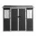 Giantz Garden Shed 2.44m x 1.31m Polypropylene Outdoor Storage with Dual Doors and Windows Black