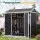 Giantz Garden Shed 2.44m x 1.31m Polypropylene Outdoor Storage with Dual Doors and Windows Black