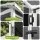 Giantz Garden Shed 2.44m x 1.31m Polypropylene Outdoor Storage with Dual Doors and Windows Black