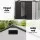 Giantz Garden Shed 2.15x2.14M Outdoor Storage, Steel Reinforced Polypropylene, Lockable, Vents, Grey/Black