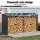 Giantz Firewood Storage Shed 334.5cm x 92cm x 153cm Galvanised Steel Outdoor Log Rack Weatherproof Storage