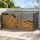 Giantz Firewood Storage Shed 334.5cm x 92cm x 153cm Galvanised Steel Outdoor Log Rack Weatherproof Storage