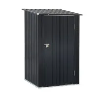 Giantz 0.99x1.04M Metal Garden Shed - Durable Galvanised Steel, Weatherproof, Lockable, Easy Assembly, Anthracite Finish