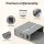 Artiss Bed Sheet Organiser Set 4 Pieces King Size Bedding Storage Boxes Foldable Grey with Clear Windows