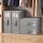 Artiss Bed Sheet Organiser Set 4 Pieces King Size Bedding Storage Boxes Foldable Grey with Clear Windows