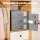 Artiss Bed Sheet Organiser Box Set 8 Piece King Size Foldable Grey Storage with Clear Windows and Handles