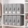 Artiss Bed Sheet Organiser Box Set 8 Piece King Size Foldable Grey Storage with Clear Windows and Handles