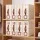 Artiss Bed Sheet Organiser Boxes 8 Piece King Size Bedding Storage Foldable Beige Viewing Window Set