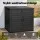 Gardeon 1170L Lockable Outdoor Storage Box Weatherproof PP Cabinet Triple Door Black 140x82x121cm 1170L