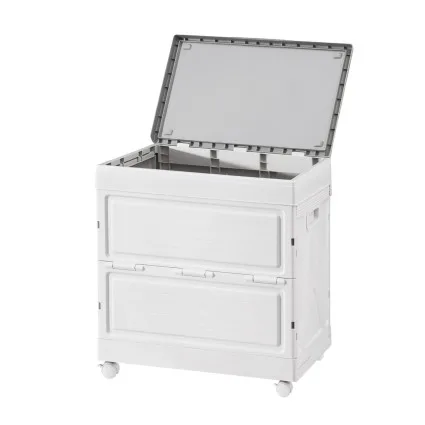 Gardeon 159L All-Weather Outdoor Storage Box with Wheels, Portable & Foldable, Durable PP Material, 62x39x64.5cm Beige