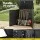Gardeon 775L Outdoor Storage Box Lockable Weatherproof Garden Chest with Triple Door Security Black Durable