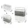 Artiss 5-Tier Clear Plastic Storage Box Detachable Layers with Handle Sealing Buckle Stackable 30x16.5x31cm