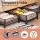 Artiss Set of 4 Under Bed Storage Containers Metal Frame Breathable Mesh Wheels Pull Handles Foldable
