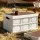 Gardeon 50L Collapsible Outdoor Storage Box, Stackable Folding Organiser with Durable Plywood Lid, Beige