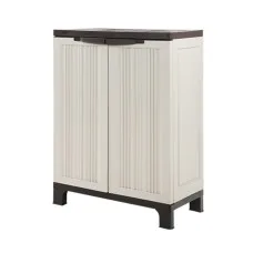Gardeon Outdoor Storage Cabinet Box – 92cm Lockable Beige Cupboard with Adjustable Shelf, Weather-Resistant Design