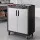 Giantz Rolling Tool Cabinet Adjustable Shelf Heavy-Duty Steel Storage Black and Grey with Lock and Wheels