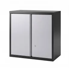 Giantz Wall-Mount Steel Tool Cabinet with Adjustable Shelf Keyed Lock 180 Degree Doors Black Grey