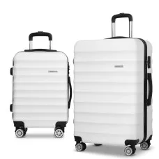 Wanderlite 2pcs Luggage Trolley Set, ABS Hard Shell, 20