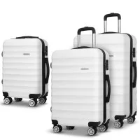 Wanderlite 3-Piece Luggage Trolley Set, ABS Hard Shell, Sizes 28