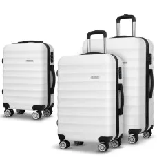Wanderlite 3-Piece Luggage Trolley Set, ABS Hard Shell, Sizes 28