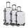 Wanderlite 3-Piece Luggage Trolley Set, ABS Hard Shell, Sizes 28